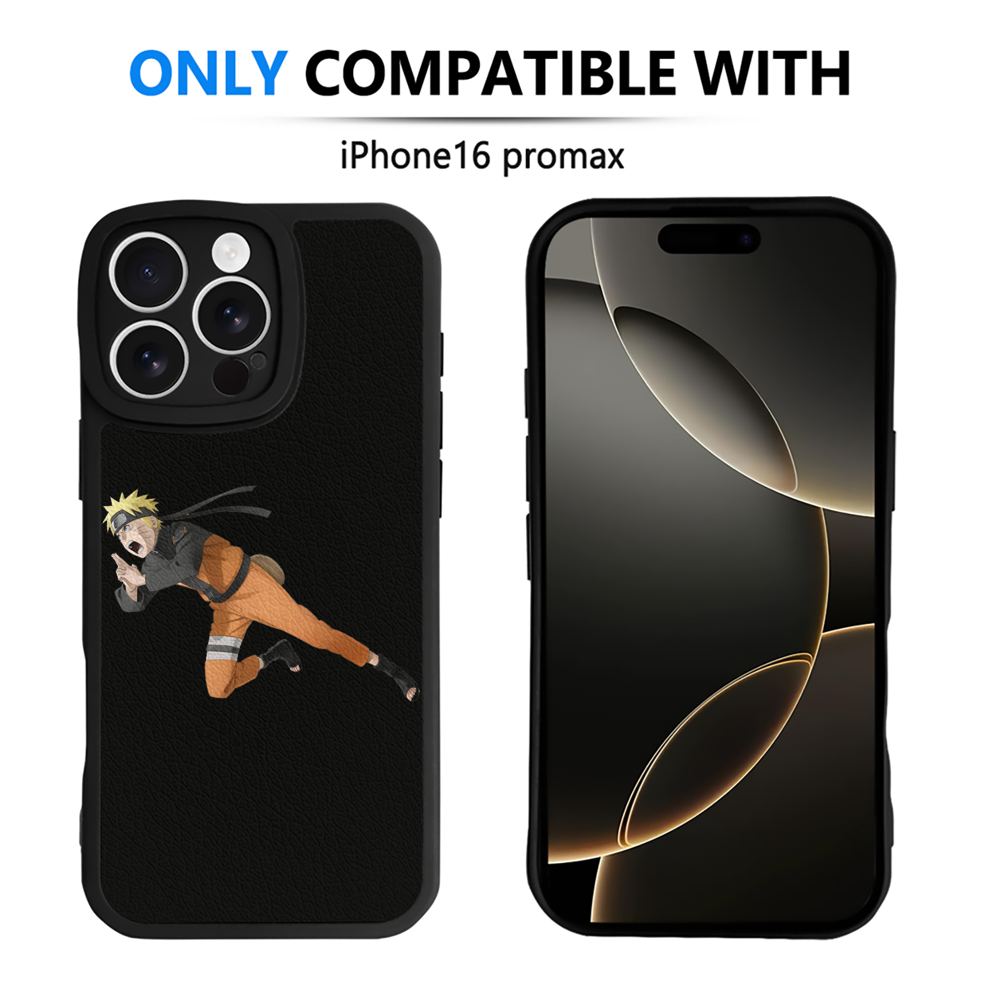 （画像用） NARUTO -ナルト- うずまき ナルト Uzumaki Naruto 【iPhone 16シリーズ対応】シリコンスマホケース（レザー調） 材質：シリコン